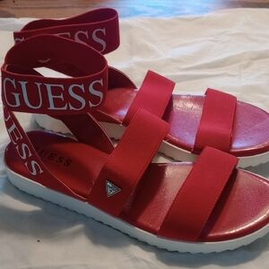 Guess Red Strappy Sandals